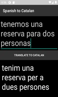 Spanish to Catalan Translator android App screenshot 1